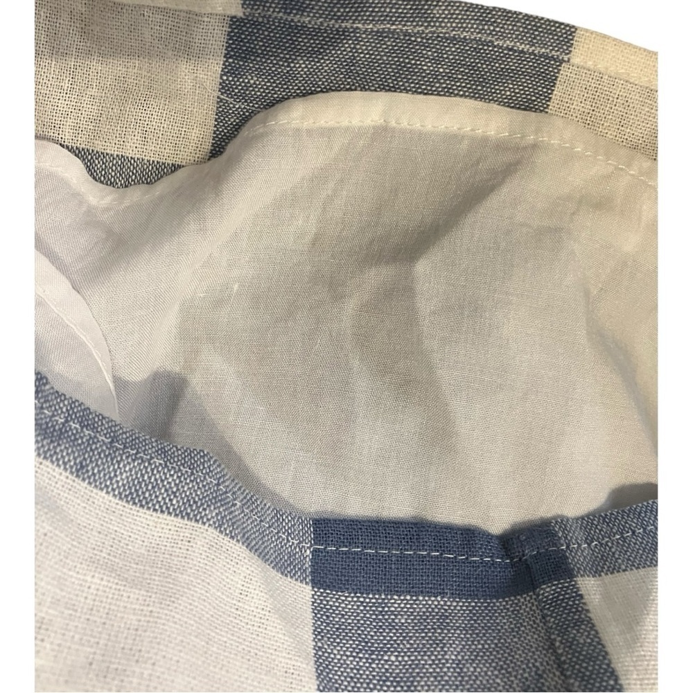 Lucca Linen Blend Blue Checked Mini Dress XS - Picture 8 of 10